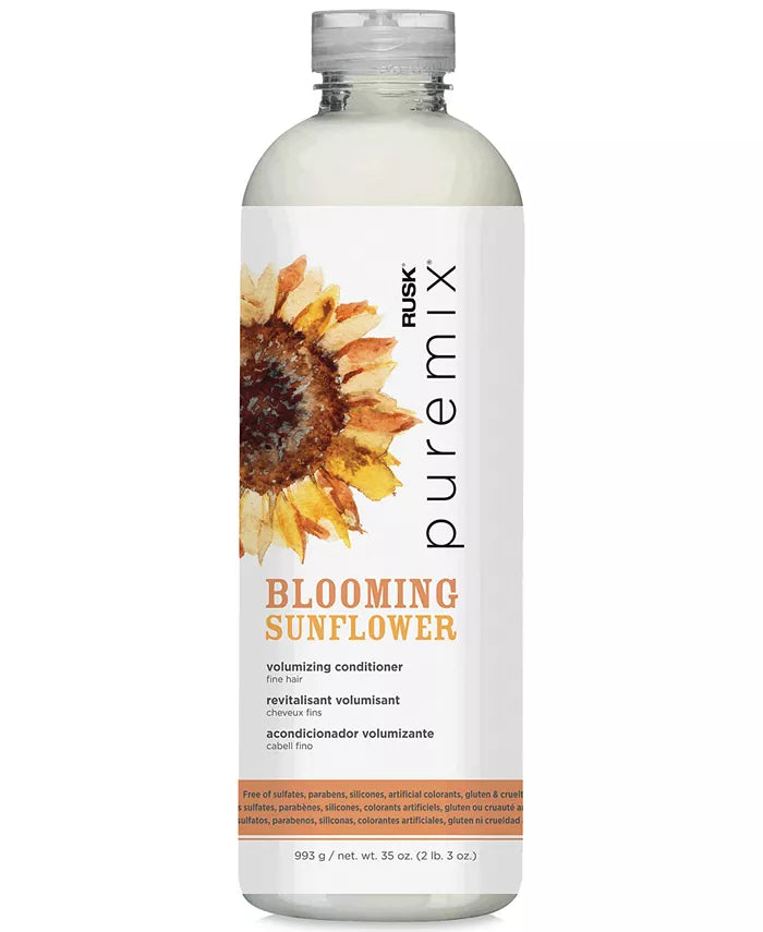 Rusk Puremix Blooming Sunflower Volumizing Conditioner 35 oz New