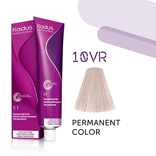 Kadus Professional Permanent Hair Color 10VR Lightest Blonde Red Violet