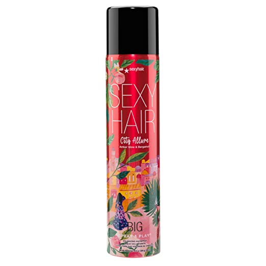2 cans Sexy Hair Big Spray and Play City Allure Scented Volumizing Hairspray, 10 oz