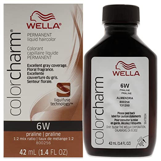 Wella Color Charm Permanent Liquid Hair Color for Gray Coverage 006W Praline