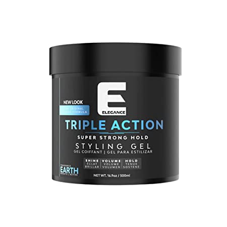 Elegance Triple Action Super Strong Hold Gel, Earth 8.45 oz