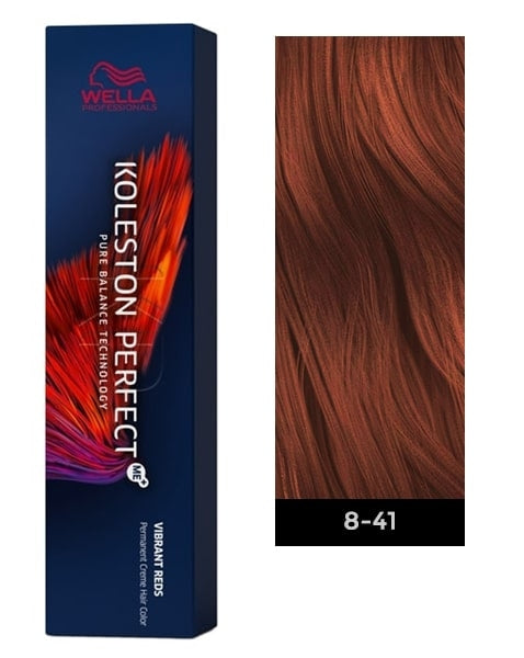 Wella Koleston Perfect ME+ Permanent Hair Color Creme 8/41 Light Blonde / Red Ash
