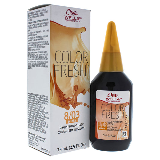 Color Fresh Semi-Permanent Hair Color - 8 03 Light Blonde-Natural Gold - 2.5 oz